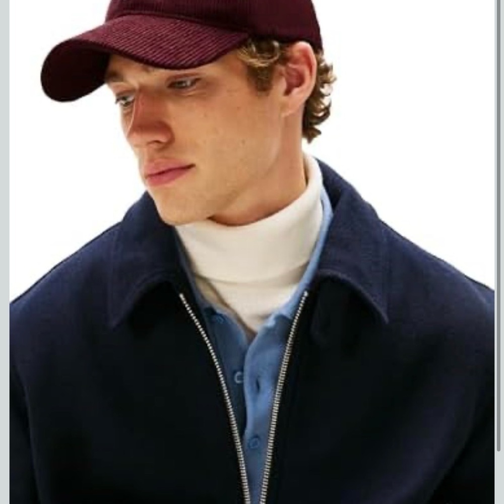 Unisex Tommy Hilfiger baseball cap corduroy burgundy/bordeaux.